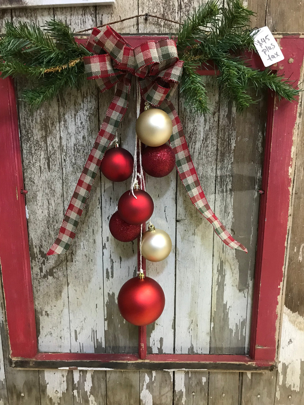 Antique window sash - Christmas